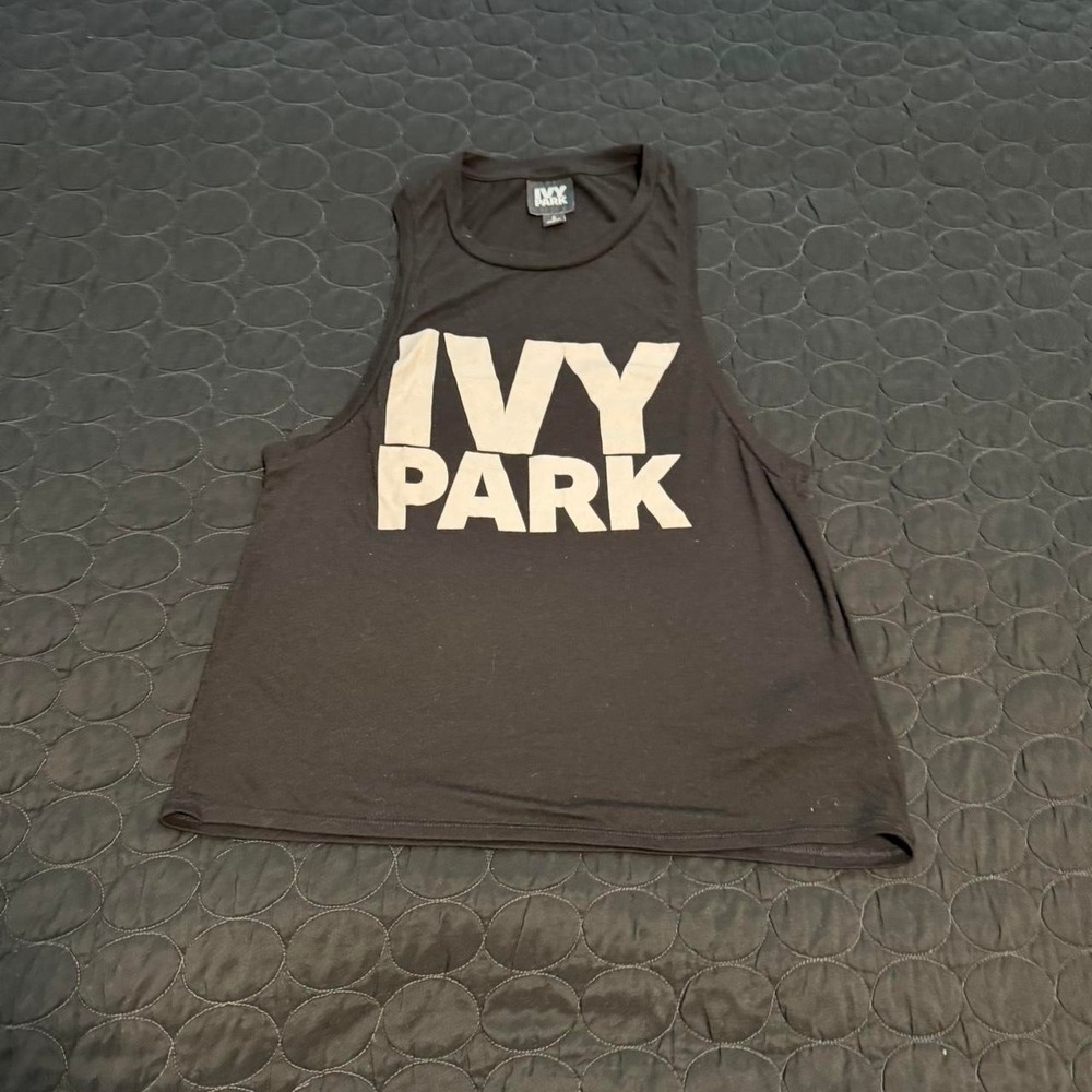 IVY PARK Black Logo Racerback Tank Top Small - Picture 4 of 8